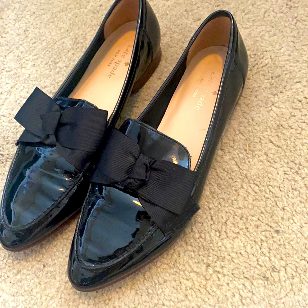Kate spade black loafer size 8.5 leather
